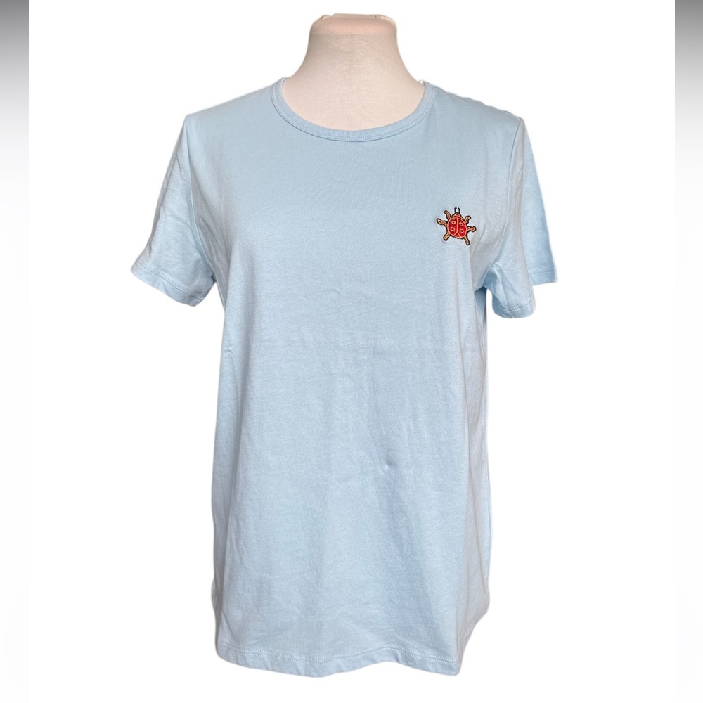 🌸2/$12🌸 NWT Seg’ments short sleeve tee with embroidered ladybug Blue Small